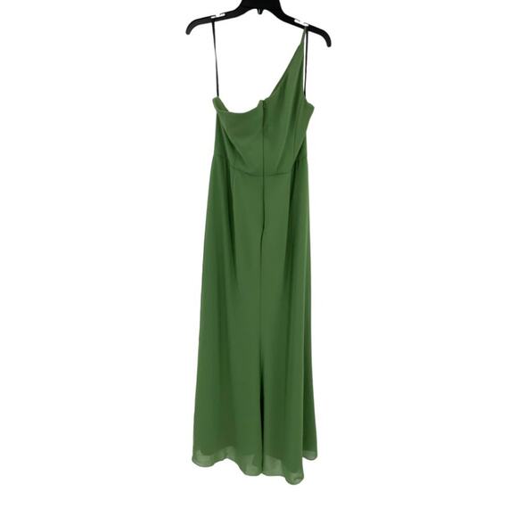 After Six Vineyard Green One-Shoulder Trumpet Gown Size 10 NWOT $187 MSRP - Picture 8 of 10